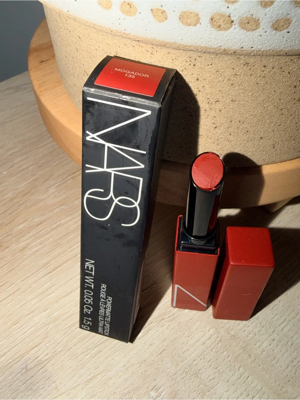NARS POWERMATTE Lipstick Mogador 135 Red-Orange Cream Lipstick
